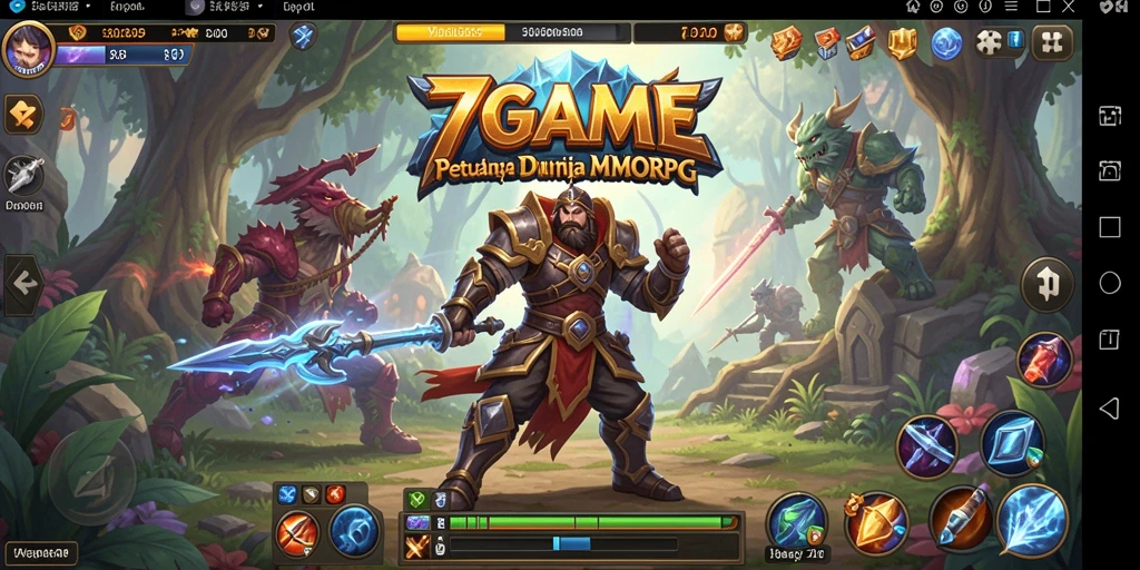 Tampilan fantastis dari gameplay 7GAME dalam dunia MMORPG.