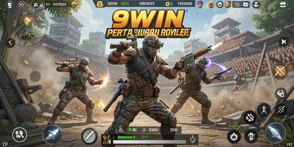 Gameplay seru dan menegangkan di 9WIN Battle Royale.