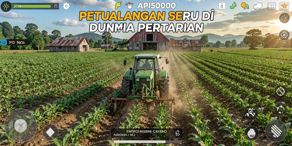 Gameplay seru di API5000 dengan aktivitas bertani yang menyenangkan.