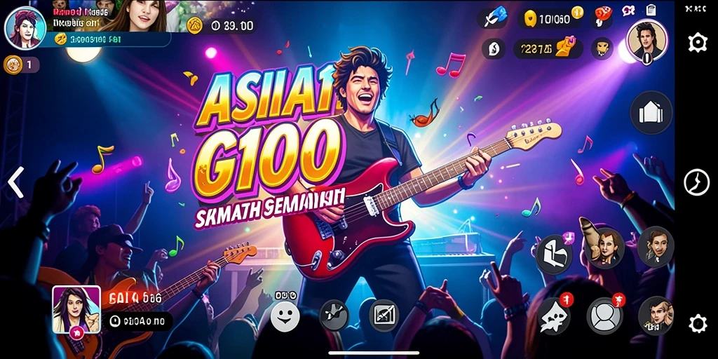 Tampilan gameplay ASIA100 yang interaktif dan seru.