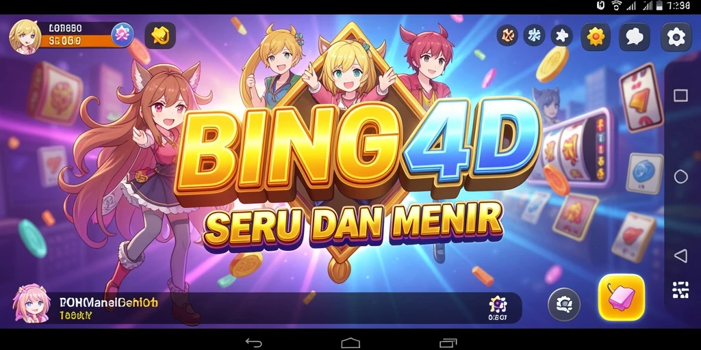 Tampilan gameplay seru BINGO4D dengan karakter <strong>Anime</strong> yang menarik.