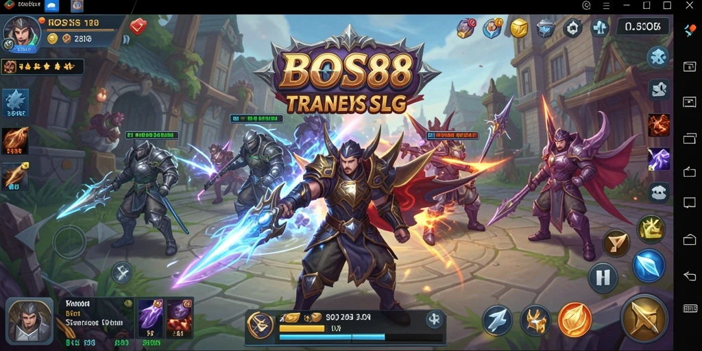 Screenshot BOS88 menampilkan gameplay yang memukau dalam strategi SLG.