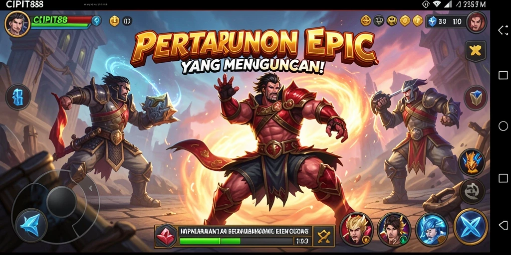 Tampilan seru dari gameplay Action di CIPIT88.