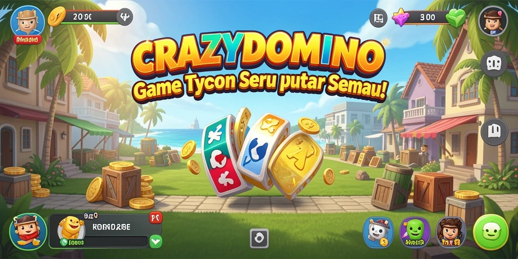 Tampilan gameplay menarik dan kompetitif di CRAZYDOMINO.