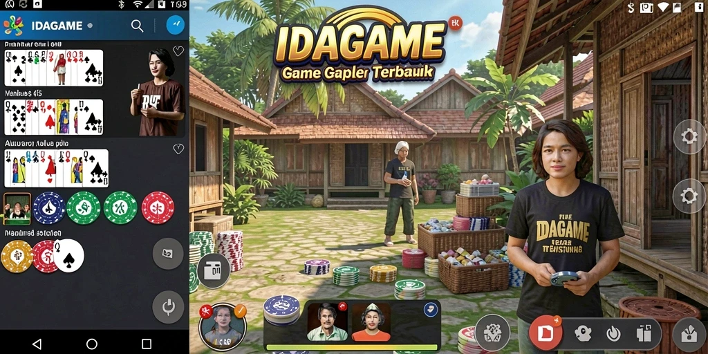Tampilan gameplay Gaple yang seru dan interaktif di IDAGAME.