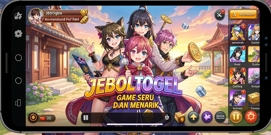 Tampilan menawan dari gameplay di JEBOLTOGEL dengan karakter anime.