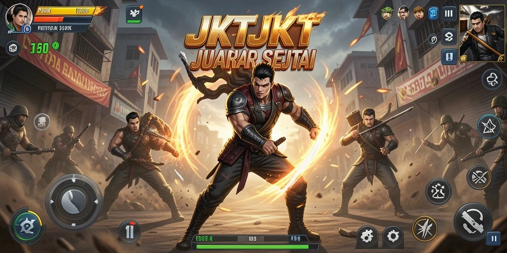 Tampilan dinamis dan menegangkan dari gameplay JKTJKT.