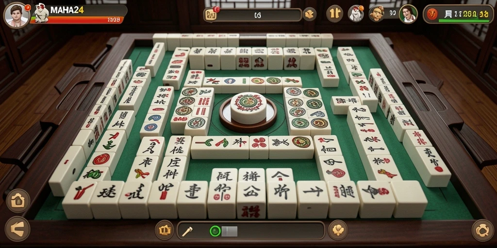 Gameplay Mahjong seru dengan grafis yang menarik di MAHA24.