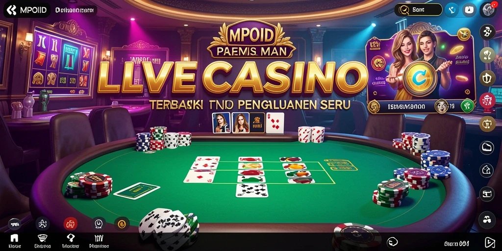 Tampilan menarik gameplay Live Casino MPOID yang interaktif.