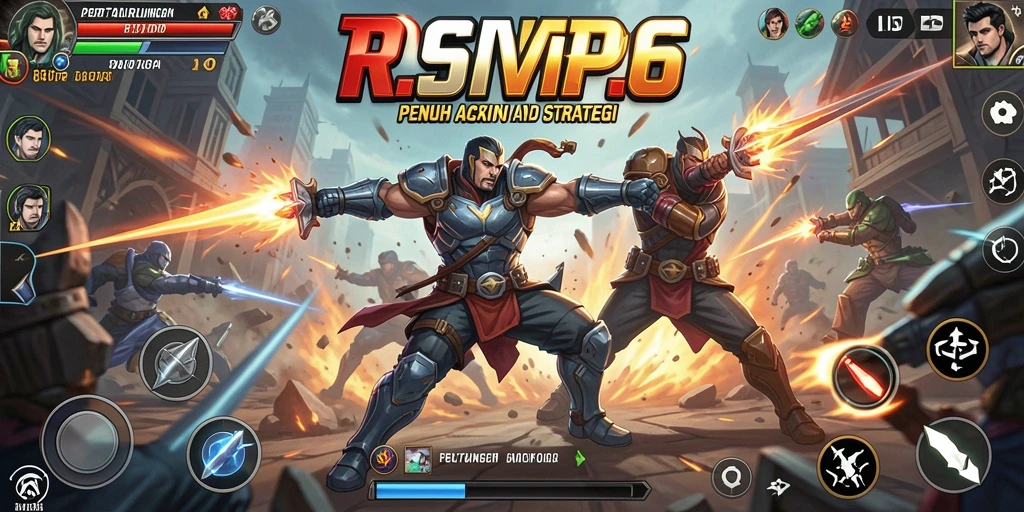 Screenshot gameplay RSNVIP6 yang menunjukkan aksi pertarungan mendebarkan.