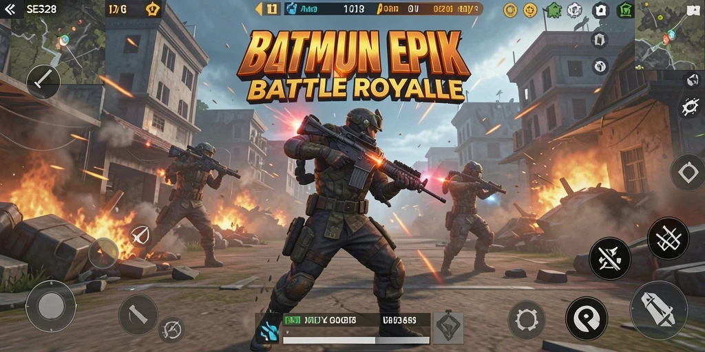 Screenshot menunjukkan aksi mendebarkan dalam permainan Battle Royale SE328.
