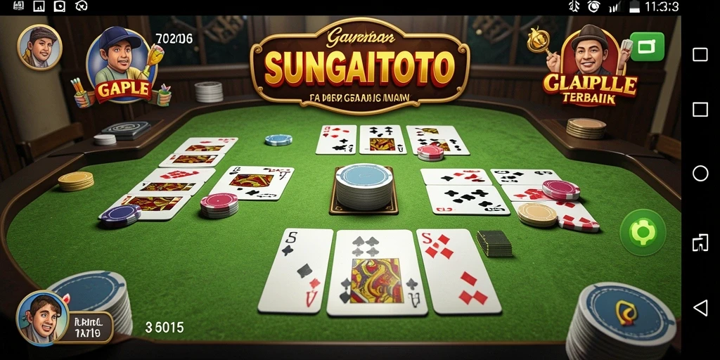 Tampilan seru gameplay Gaple di SUNGAITOTO