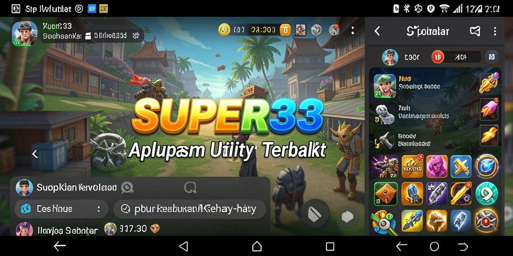Tampilan antarmuka SUPER33 yang sederhana dan intuitif.
