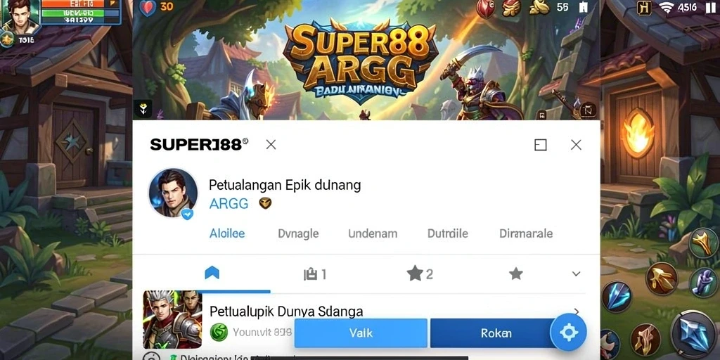 Tampilan gameplay ARPG yang mendebarkan di SUPER88.