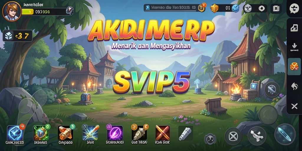 Tampilan screenshot SVIP5 menampilkan gameplay yang menakjubkan dan interaksi karakter dalam suasana Idle.