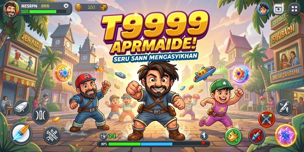 Screenshot menampilkan aksi seru gameplay T9999 di kategori Arcade.