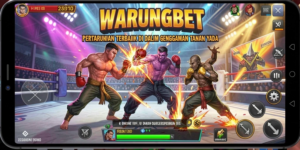 Tampilan mendebarkan dari pertarungan karakter di WARUNGBET