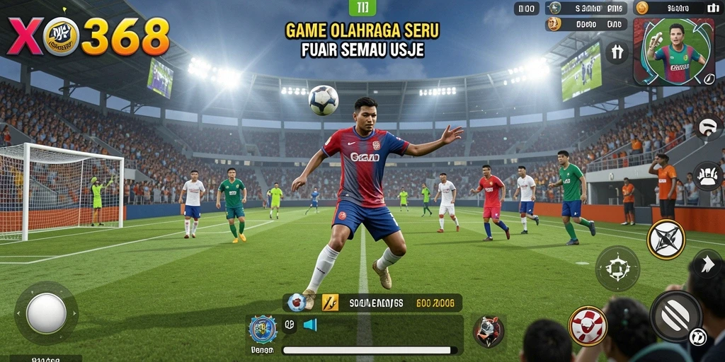 Tangkapan layar XO368 menampilkan gameplay olahraga yang menegangkan.